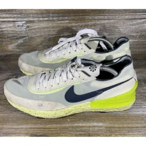 Nike Waffle One Crater Lime Green Ice Navy Athletic Shoes‎ Men's Size 11