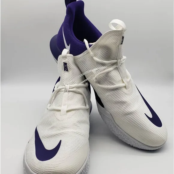 Nike Zoom Shift 2 Purple White Basketball Athletic Shoes AT3873-111 Men Sz 17🛒