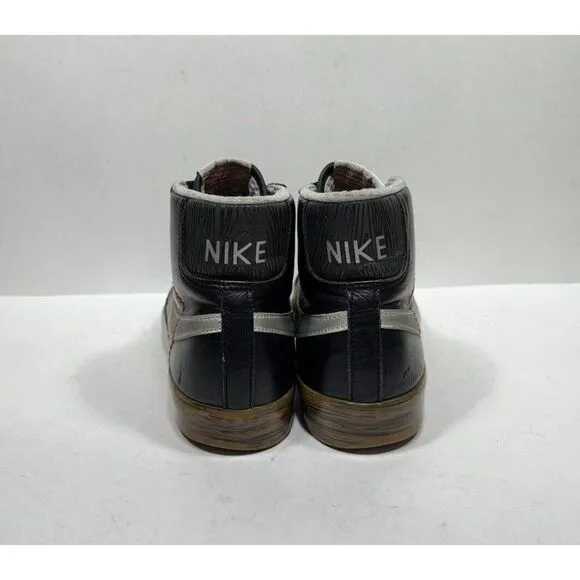 Nike Blazer Hi Premium Mens Size 9.5 Black Wood Grain Athletic Sneakers Shoes