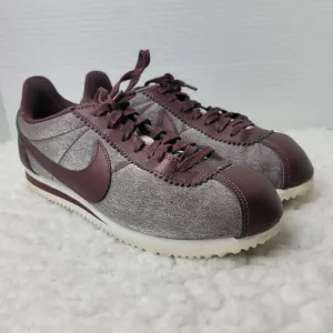 Nike Classic Cortez Womens Sneaker Size 8.5 Premium Mahogany Brown Casual Shoes