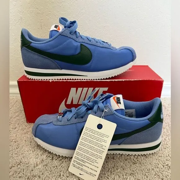 Nike Cortez Blue Green Athletic Shoes