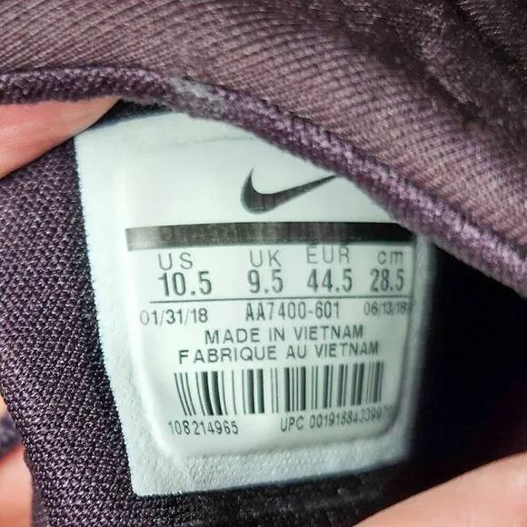 Nike Rival men's Size 10.5 Running Shoes Purple Athletic Trainer Sneakers