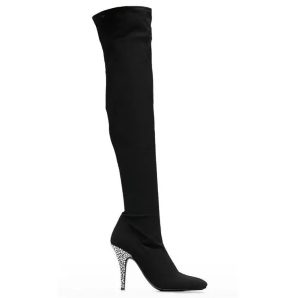 NINA WOMEN'S DECORATED SYNTHETIC SUEDE ROCKLIN OVER THE KNEE BOOTS