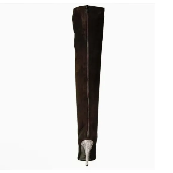 NINA WOMEN'S DECORATED SYNTHETIC SUEDE ROCKLIN OVER THE KNEE BOOTS