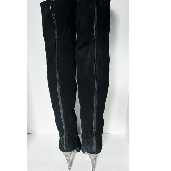 NINA WOMEN'S DECORATED SYNTHETIC SUEDE ROCKLIN OVER THE KNEE BOOTS