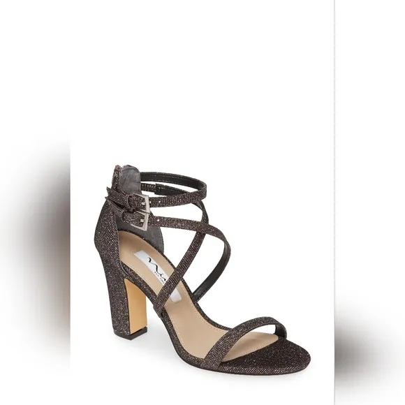 Nina Women's Shari Dress Sandals - Black Glitter