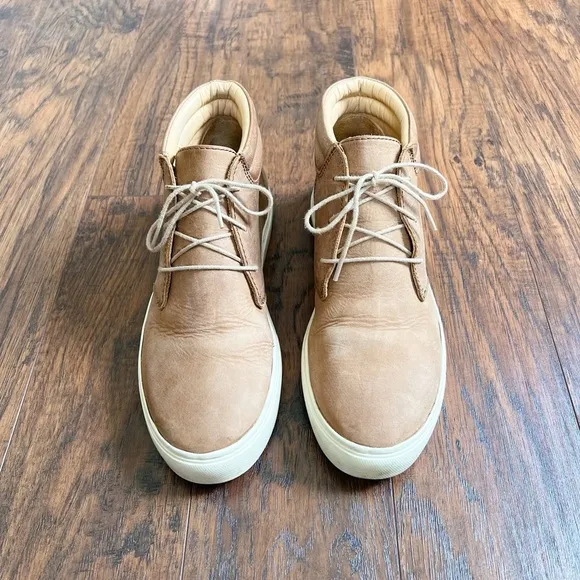 Nisolo • Everyday Mid Top Sneaker Tobacco leather tan beige lace up