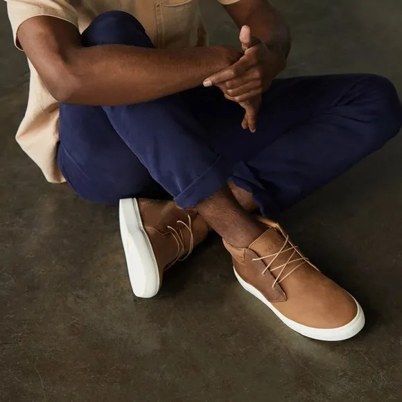 Nisolo • Everyday Mid Top Sneaker Tobacco leather tan beige lace up
