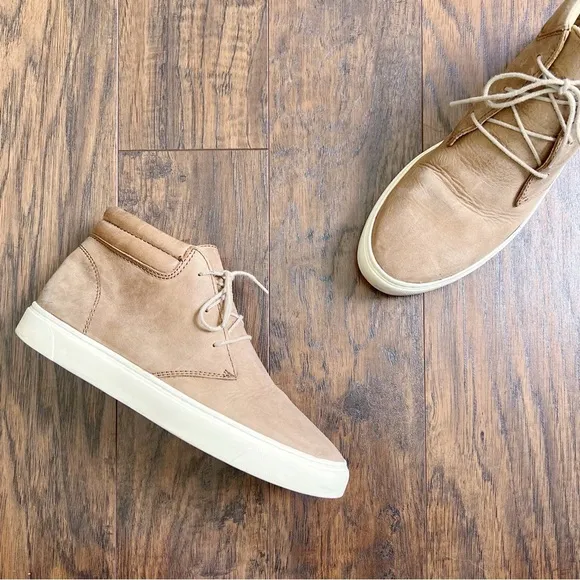 Nisolo • Everyday Mid Top Sneaker Tobacco leather tan beige lace up