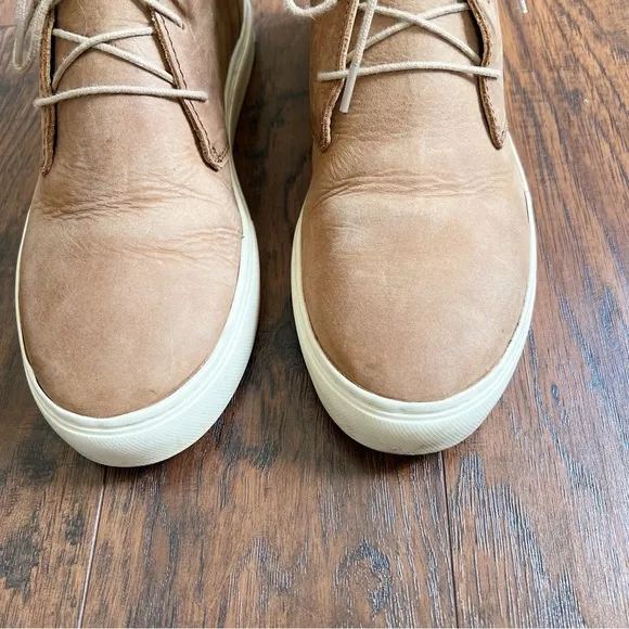 Nisolo • Everyday Mid Top Sneaker Tobacco leather tan beige lace up