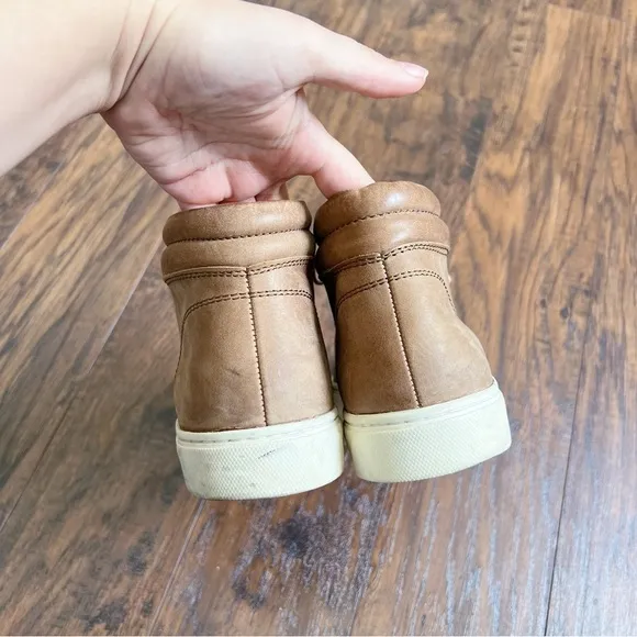 Nisolo • Everyday Mid Top Sneaker Tobacco leather tan beige lace up