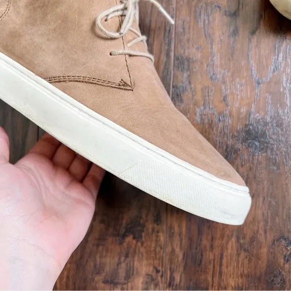 Nisolo • Everyday Mid Top Sneaker Tobacco leather tan beige lace up