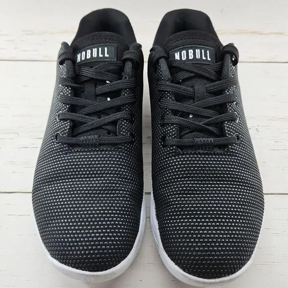 NOBULL SuperFabric‎ Black Lace Up Athletic Sneaker Shoes Mens 7.5 Womens 9