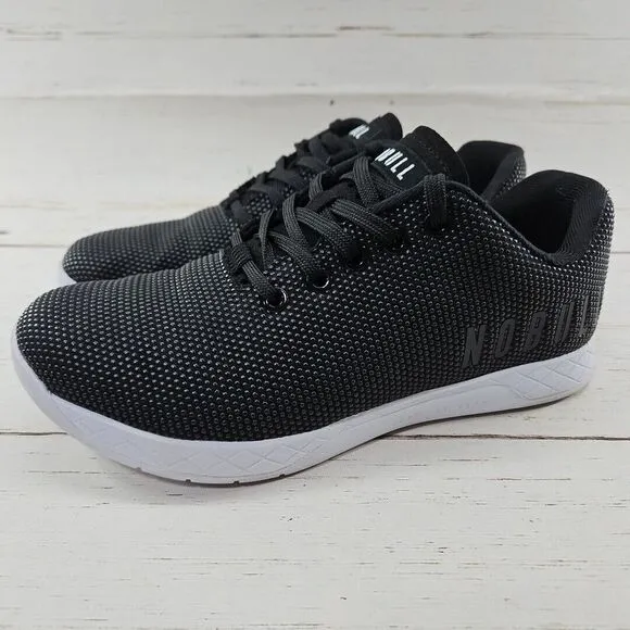 NOBULL SuperFabric‎ Black Lace Up Athletic Sneaker Shoes Mens 7.5 Womens 9