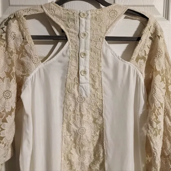 Nuvula Dress S Light Yellow White Flower Embroidered Cotton Bld Spring Festival