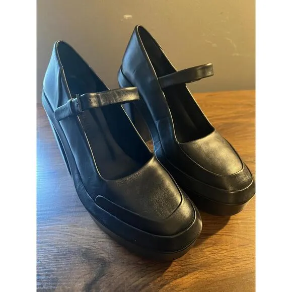 NWOB CLERGERIE Paris Juna Black Leather Platform Pumps US 7.5 Eur 37.5 $795