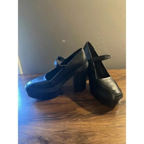 NWOB CLERGERIE Paris Juna Black Leather Platform Pumps US 7.5 Eur 37.5 $795