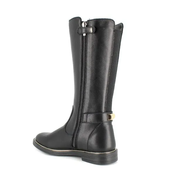 NWOB Primigi Black Leather Studded Knee High Boot w/ Zipper - Size 36 EU | 4 US