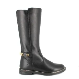 NWOB Primigi Black Leather Studded Knee High Boot w/ Zipper - Size 36 EU | 4 US