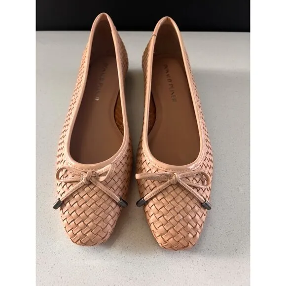 NWOT Donald Pliner Women's Woven natural beige Ballet Flats shoes size 7