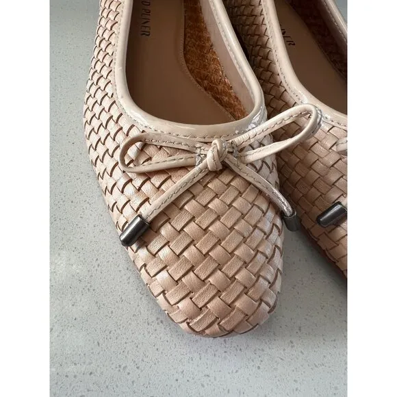NWOT Donald Pliner Women's Woven natural beige Ballet Flats shoes size 7
