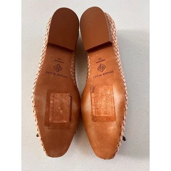 NWOT Donald Pliner Women's Woven natural beige Ballet Flats shoes size 7
