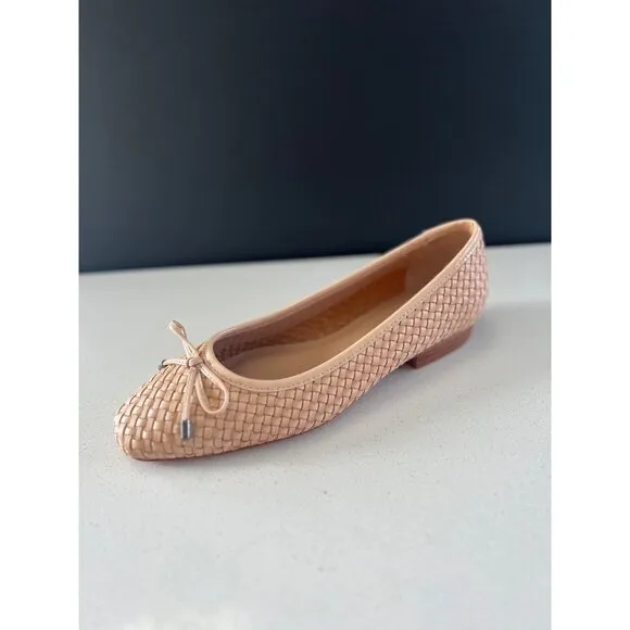 NWOT Donald Pliner Women's Woven natural beige Ballet Flats shoes size 7