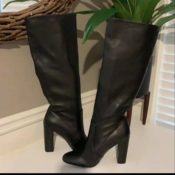 NWOT Steve Madden Eton Genuine Leather Knee High Boots, Size: 10,…