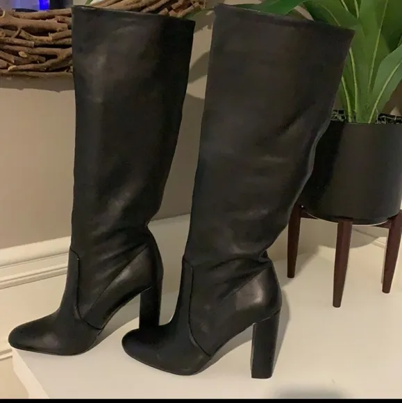 NWOT Steve Madden Eton Genuine Leather Knee High Boots, Size: 10,…