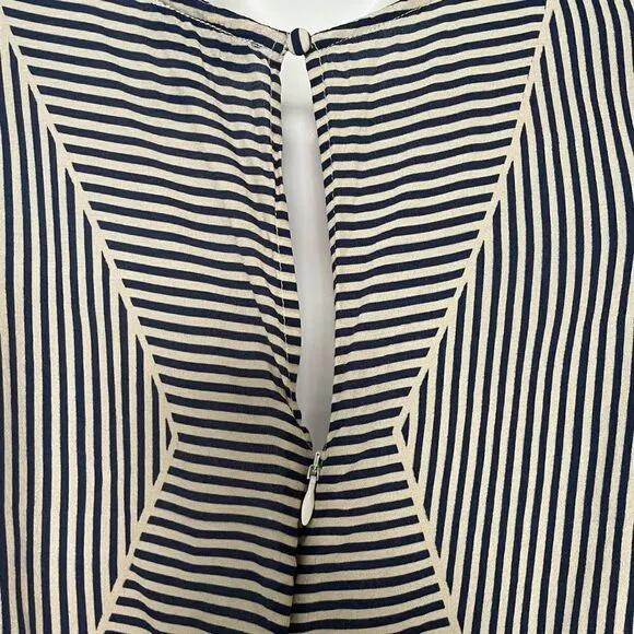 NWOT Anthropologie Lilith Navy White Striped Romper Size XS
