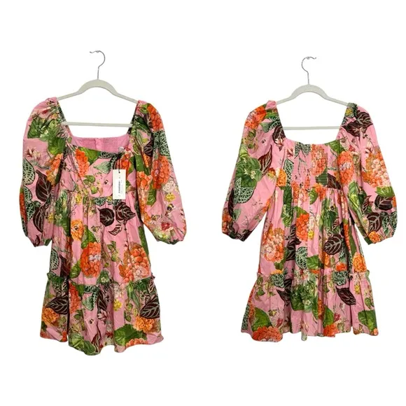 NWT $425 Cara Cara Sip Sip Mini Dress in Avery Floral