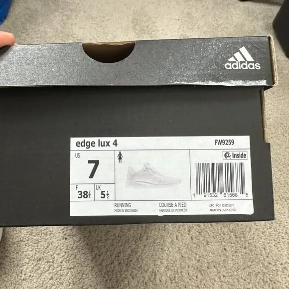 NWT adidas Edge Lux 4 Shoes Grey/Pink FX9954 Womens Size 7