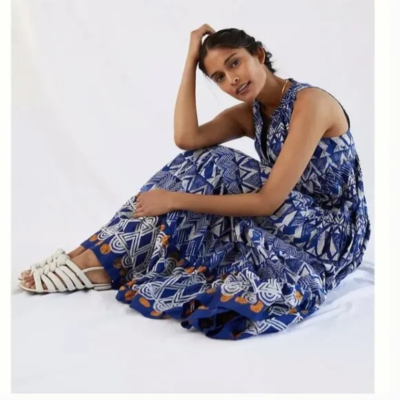 NWT Anthropologie Tiered Maxi Dress Women's Size S