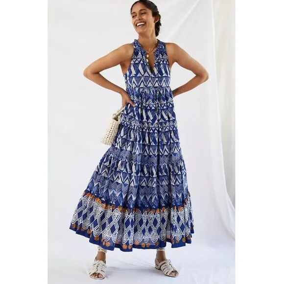 NWT Anthropologie Tiered Maxi Dress Women's Size S