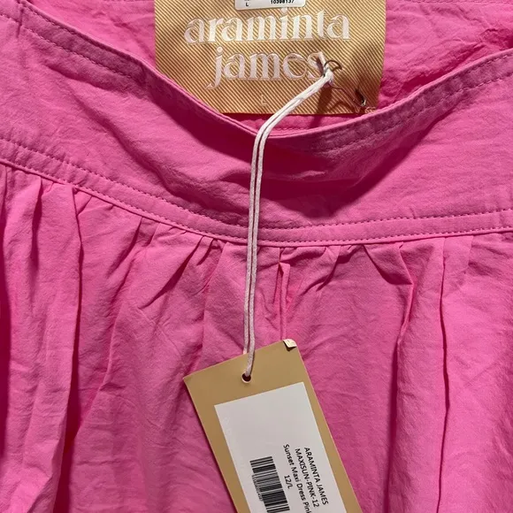 NWT ARAMINTA JAMES Sunset Tiered Dress Pink Large