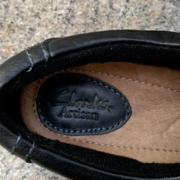 NWT Clarks Artisan 7 1/2 N Black Leather Dress Shoes