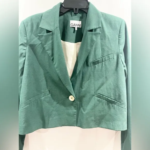 NWT Ganni cropped blazer sz 38: Medium