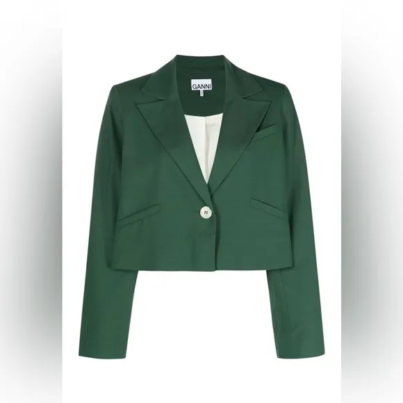 NWT Ganni cropped blazer sz 38: Medium