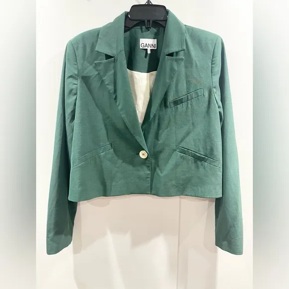 NWT Ganni cropped blazer sz 38: Medium