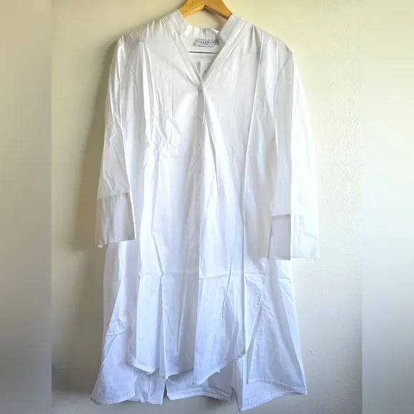 NWT! Harshman Los Angeles, Toula Pleated Back Tunic, White , Size XS-MSRP $331