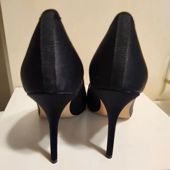NWT J. Crew Made-in-Italy Collection Black Silk Ballet Pumps Sz.9.5 Ret $268
