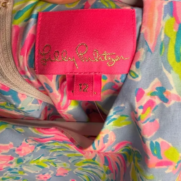 NWT ▶️ LILLY PULITZER ◀️ Roni Stretch Shift Dress (Sunrise Bay) Size 12
