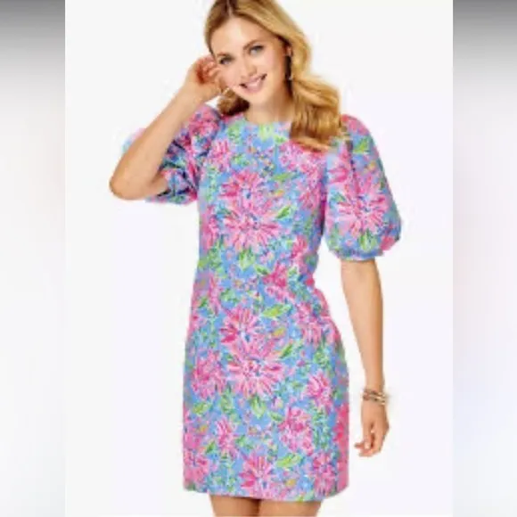 NWT ▶️ LILLY PULITZER ◀️ Roni Stretch Shift Dress (Sunrise Bay) Size 12