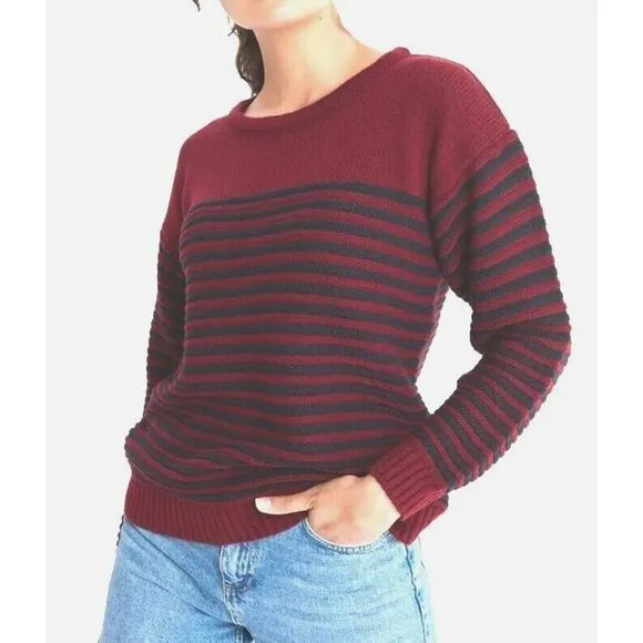 NWT Philosophy Women Red Striped Sweater SZ- 2X Large