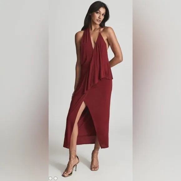 NWT Reiss Xena Strappy Open Back Midi Dress Size 4