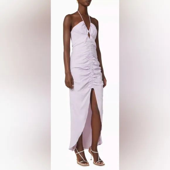 NWT Rumer Estelle Halter Maxi Dress in Linen