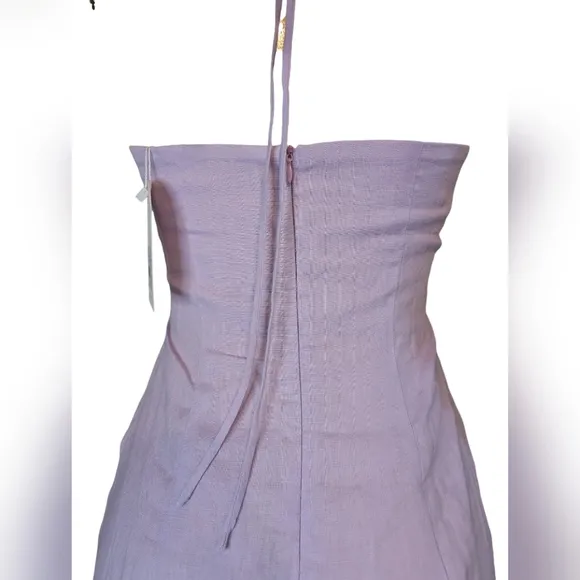 NWT Rumer Estelle Halter Maxi Dress in Linen