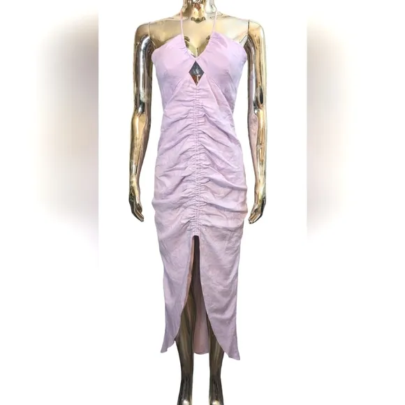 NWT Rumer Estelle Halter Maxi Dress in Linen
