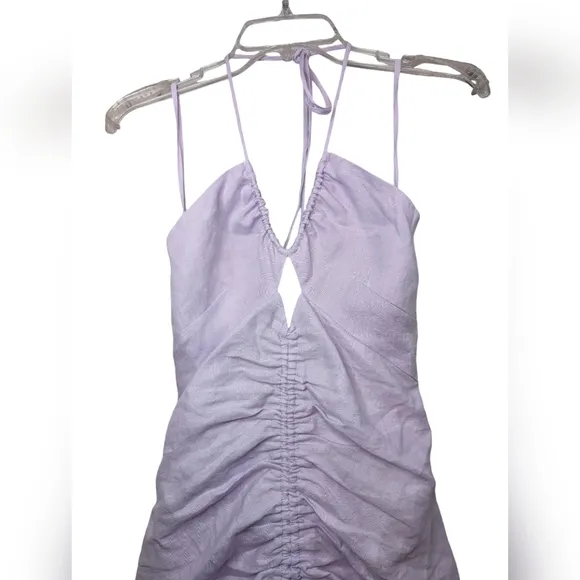 NWT Rumer Estelle Halter Maxi Dress in Linen