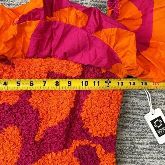 NWT Saylor Ciana Popcorn Midi Dress XS Pink/Orange Floral